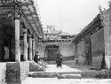 People in temple courtyard