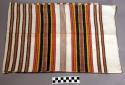 Apron pattern - all cotton, weft stripes are of various widths and of white, bro