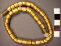 40 Tubular Gold Beads, 1/4" l 1/4" d 2 sizes