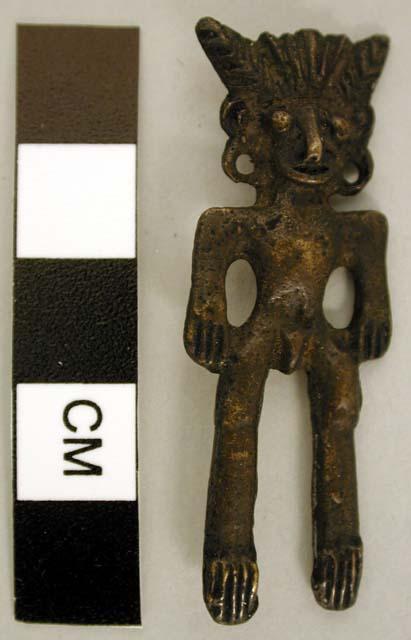 Copper pendant - human figurine