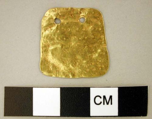 Gold ornament, two perforations