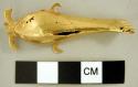Gold river catfish (barbudo) with ring on under side.  Hollow piece with flaw on