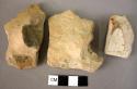 3 potsherds - plain ware