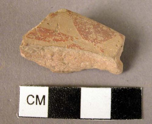 Potsherd - probably Late Helladic II - rock or wave pattern on inner border of r