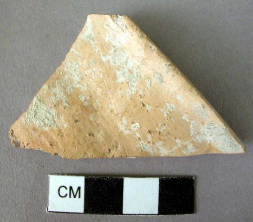 Handmade small pottery vessel rim fragment - low irregular burnished