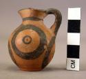 1 miniature pottery oenochoe - Black-on-red ware B