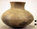 Black pottery vase