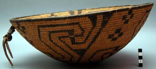 Bowl-shaped basket, coiled