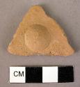 Potsherd with a clay rivet