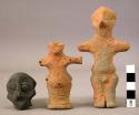 3 pottery figurines [5 is crossed out and 3 typed in its place - see Remarks]