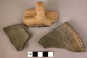 Sherds of pottery dishes