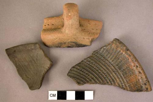 Sherds of pottery dishes