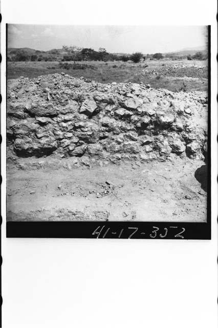 East wall and southeast corner at top of Mound 7