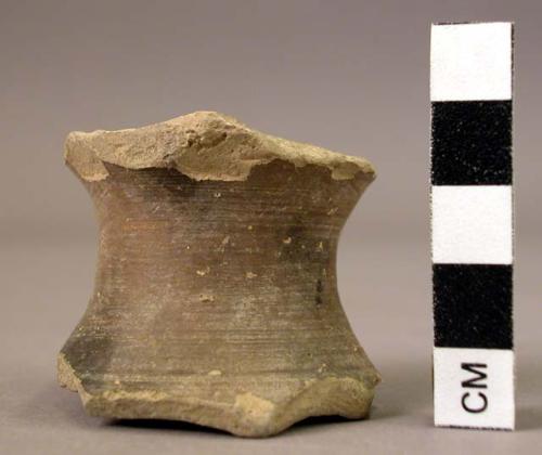 Pottery pedestalled fragment