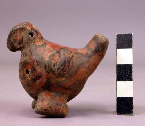 Pottery whistle, bird shape