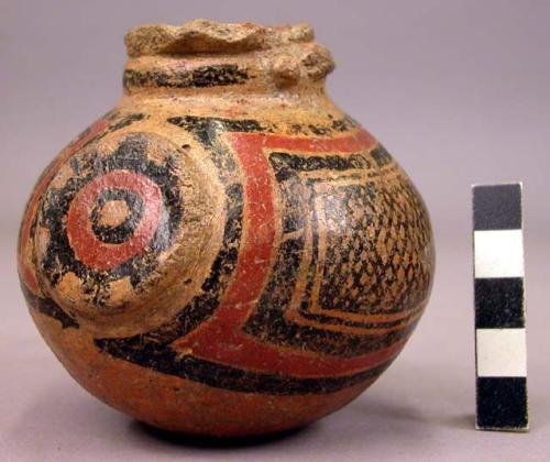 Small polychrome pottery jar