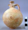 Globular pottery jug with two handles (one missing) - Submycenaean Ware