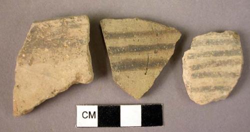 Rim potsherd; 2 potsherds