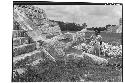 Serpent head base N. stairway of the Castillo.