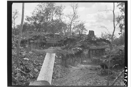 Structure 3 E 3.  NE corner of structure under excavation