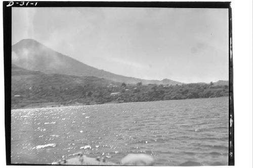 Village of Atitlan; Volcano of Atitlan in Background