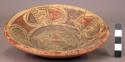 Polychrome pottery plate