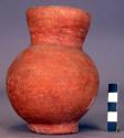 Red pottery jar