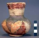 Small polychrome pottery carafe