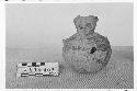 Small Pottery Jar with Animal Face on Side of Neck