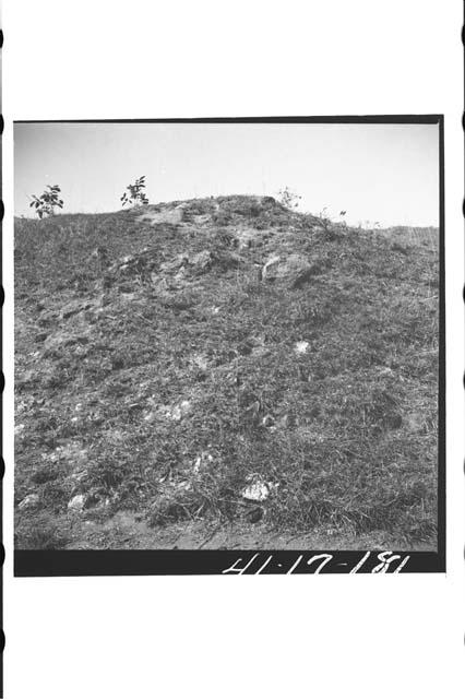 Northeast corner of Mound 2 before excavation