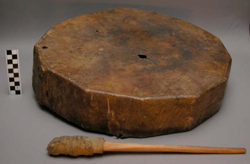 Ceremonial drum with stick