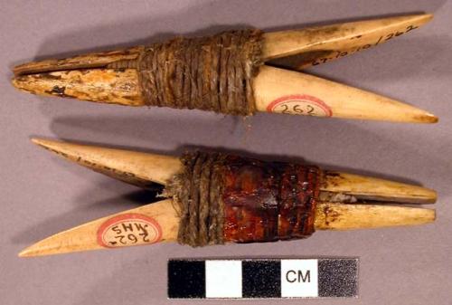 Spear points of bone