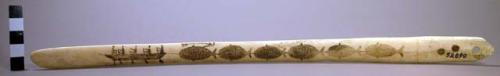 Carving knife handle with etched designs