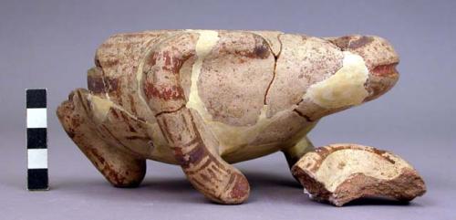 Polychrome pottery effigy jar