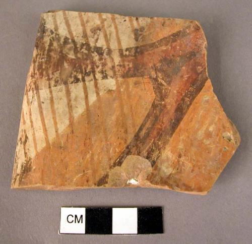 One polychrome rim sherd