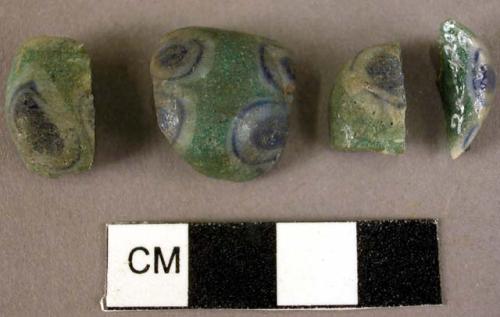 Glass bead fragments