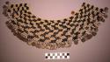 Beaded collar. Black and white beads used in lace type of beadwork