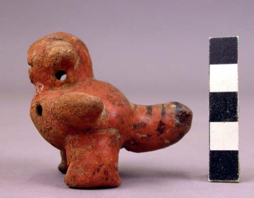Pottery whistle, bird shape