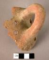 Handled pottery strainer fragment