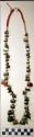 Navajo necklace. 1 strand of shell beads w/ larger beads of shell, turquoise and