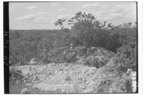 Structure C-VII: early in excavation