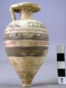 Etrusco-Corinthian ware aryballos with tapered base