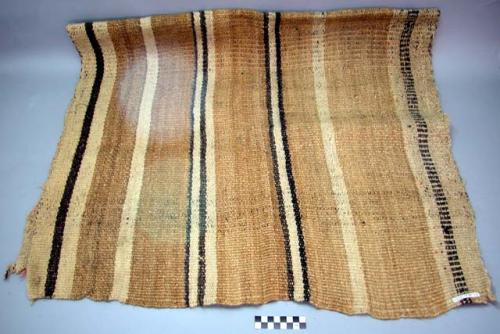 Woman's skirt - ancient type; beige, tan and brown woven sheep's wool