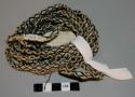 Wool edging for awayo (woman's carrying shawl) - flat braided tech- +