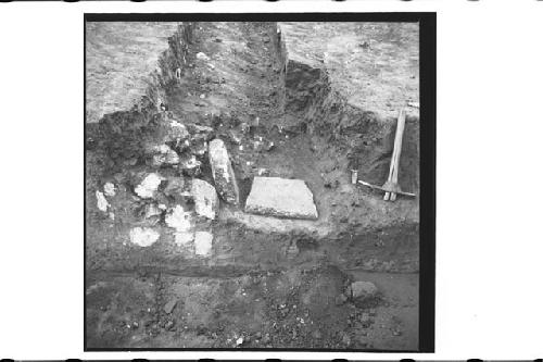 South face of penetration trench at Mound 2