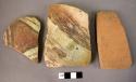 4 miscellaneous sherds. 2 of which are polychrome body sherds, the other 2 are p