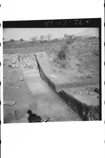 Penetration trench at Mound 1 from Mound 2