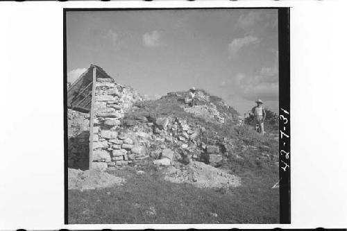 Acropolis. Templo del estucco. West facade.