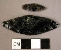 2 obsidian points