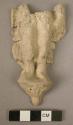 Lower half of standing buddha figure of plaster - 5" high